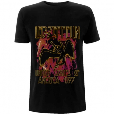 Led Zeppelin Black Flames Marškinėliai