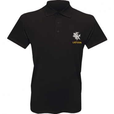 Stilizuotas Vytis Patch Polo Marškinėliai 