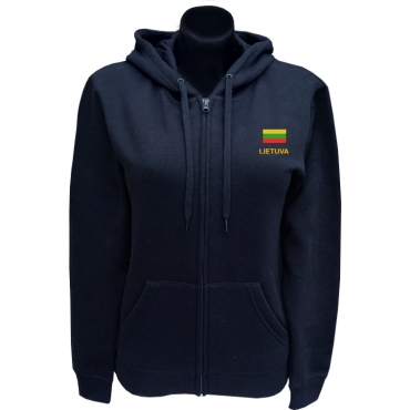 Lithuania Patch Ladies Hoodie With Zipper