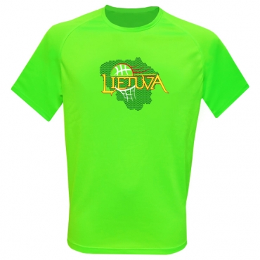 Sportiniai Marškinėliai Lietuva (Neon Green)