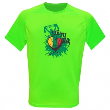 Sportiniai Marškinėliai Mes Už Lietuva (Neon Green)