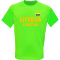 Sportiniai Marškinėliai Lietuva Basketball (Neon Green)