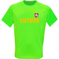 Tee Lithuania Sporty Neon (Flag On The Back)