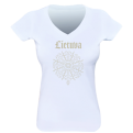 Moteriški Marškinėliai Lietuva Saulės Kryžius