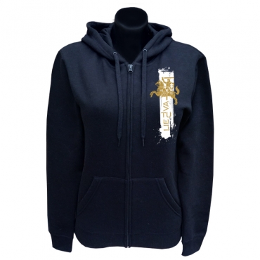 Ladies Hoodie With Zipper Vytis Stripes