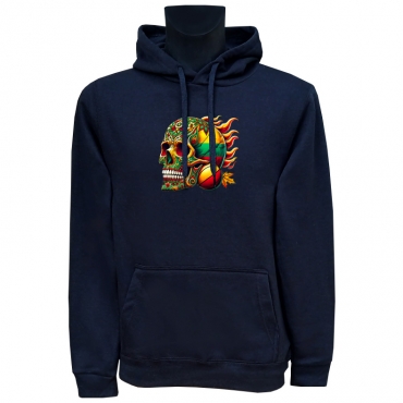 Hoodie Lithuania Skull In Flames