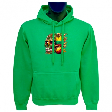 Hoodie Lithuania Skull In Flames