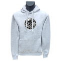 Hoodie Lithuania White Black Skull