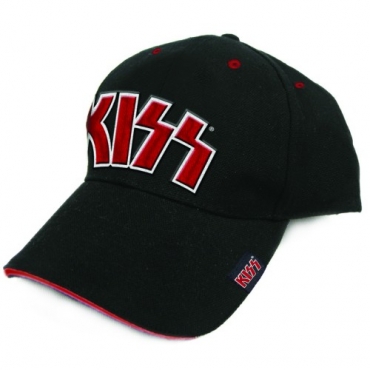 KISS Red on White Logo Cap 